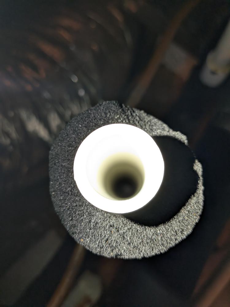 Foam-insulated HVAC drain connection in Cedar Park