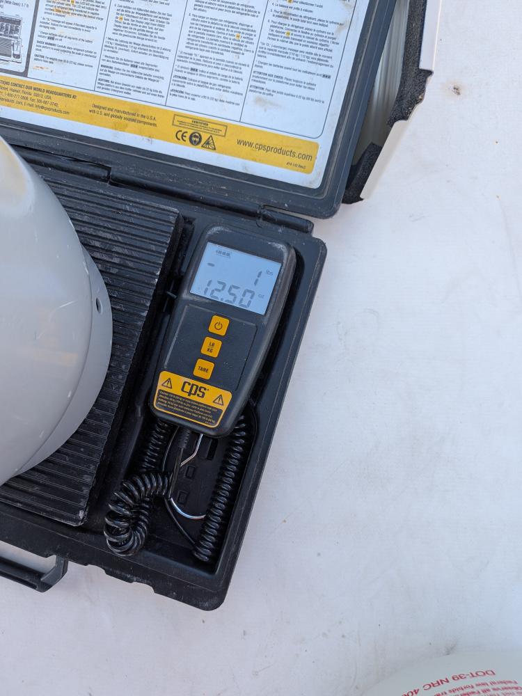 Second CPS probe reading during commercial refrigerant testing