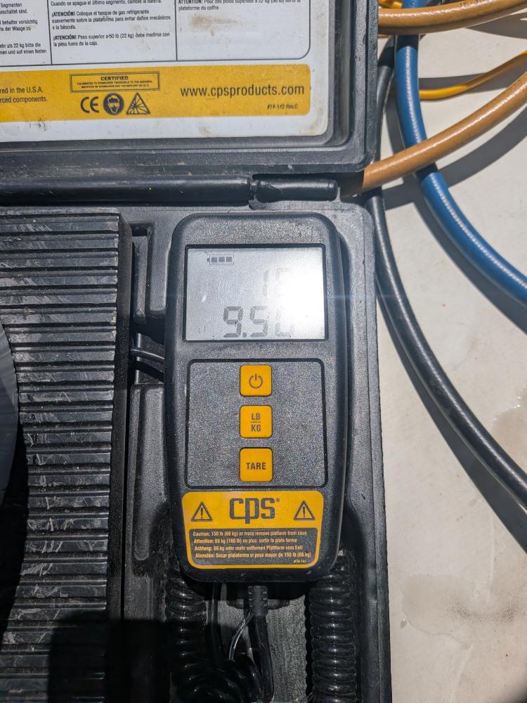 CPS temperature meter recording rooftop HVAC reading